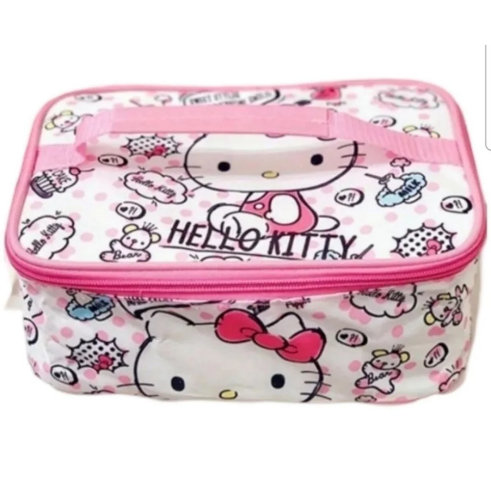 Hello Kitty Insulated Lunch Bag White and Pink